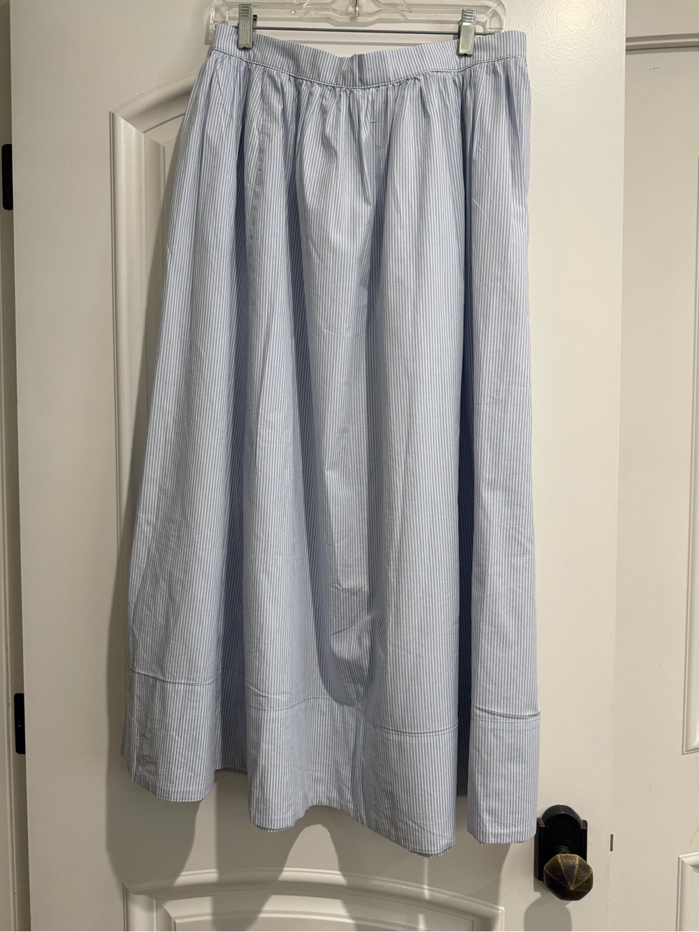 aerie Light Blue Pinstripe Maxi Skirt